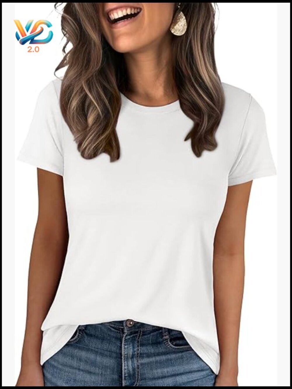 Short Sleeve Tee Women Wrinkle-Free Business Casual Spring Summer Top Crewneck